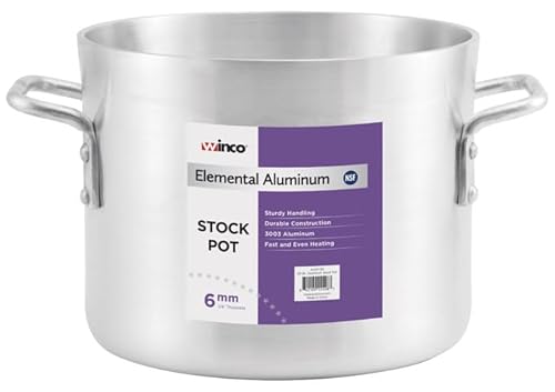 32 Quart Winco Commercial Aluminum Stock Pot 6mm