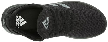 adidas Women's Cloudfoam Pure Sportswear Sneakers, Black/Iron Metallic/Black, 7