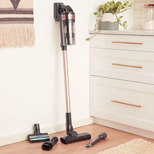 SAMSUNG Jet 60 Pet Cordless Stick Vacuum Cleaner w/ Removable Battery, Advanced Floor Cleaning, Jet Fit Brush to Clean Hardwood, Carpet and Tile, Lightweight Design, VS15A6032R7, Rose Gold