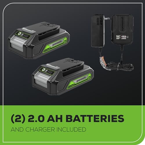 Greenworks Cordless Drill Kit with Batteries & Bits