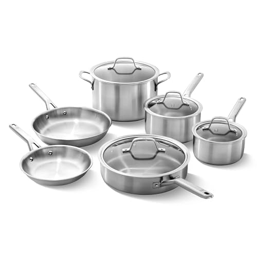 Calphalon 10-Piece Stainless Steel Cookware Set