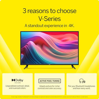 VIZIO 65-Inch V-Series 4K UHD LED Smart TV with Voice Remote, Dolby Vision, HDR10+, Alexa Compatibility, V655-J09, 2022 Model