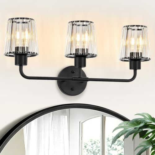 3-Light Crystal Modern Bathroom Vanity Light Fixture