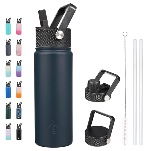 22oz Insulated Stainless Steel Water Bottle with Lids