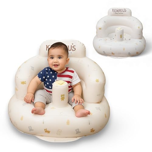 Inflatable Baby Floor Seat with Built-In Pump