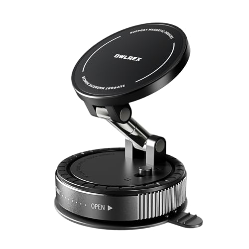 Magnetic Car Phone Mount with Strong Suction (360° Rotating)