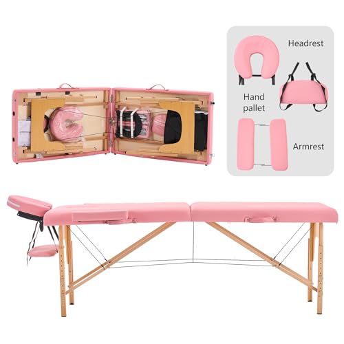 Portable Adjustable Folding Massage Table with Accessories