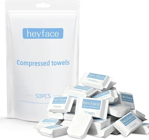 50 Count Compressed Travel Towel Tablets with Case