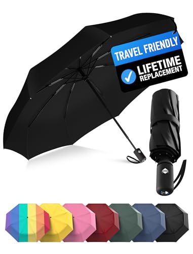 Windproof Compact Travel Umbrella with Auto Open Close