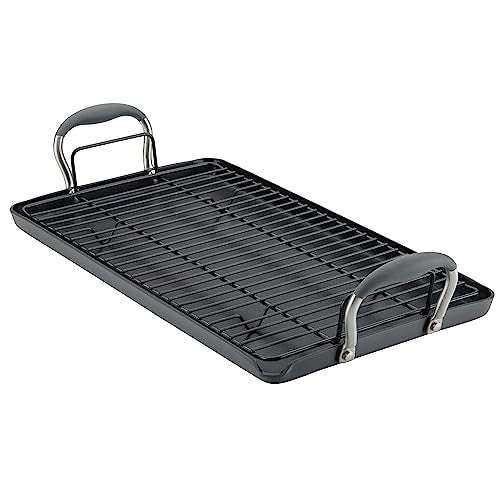Anolon Nonstick Double Burner Griddle with Roasting Rack