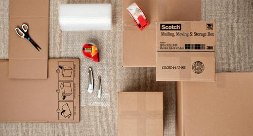 Scotch Clear Storage Packing Tape, 2 Rolls