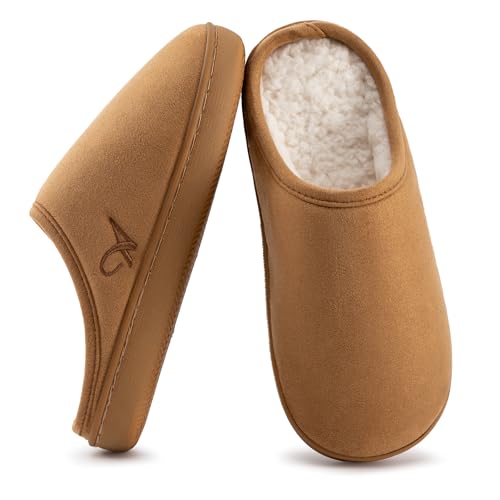 Athlefit Fuzzy Memory Foam Indoor Outdoor Slippers