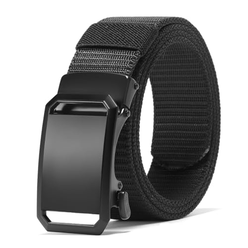 Men's Ratchet Golf Belt Nylon Web Automatic Buckle