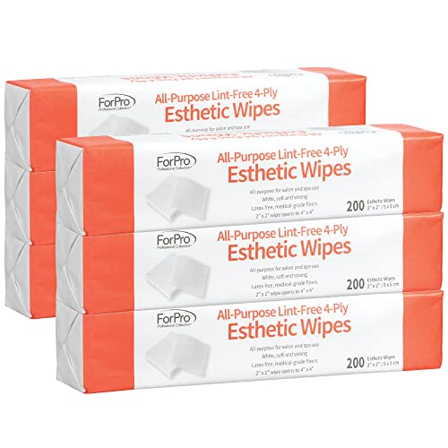 6 Pack ForPro Lint-Free Esthetic Wipes 200 Count