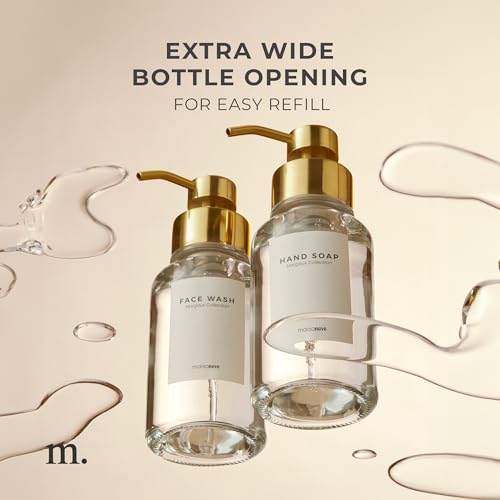 2 Pack Glass Foaming Soap Dispenser with Pump