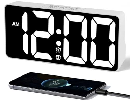 Digital Dual Alarm Clock with USB Charging Ports