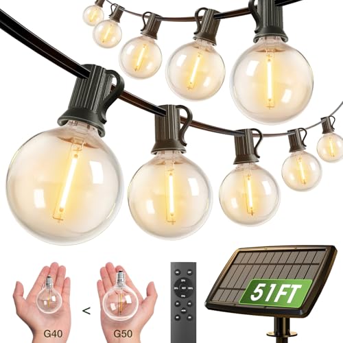 50FT Solar USB Outdoor String Lights