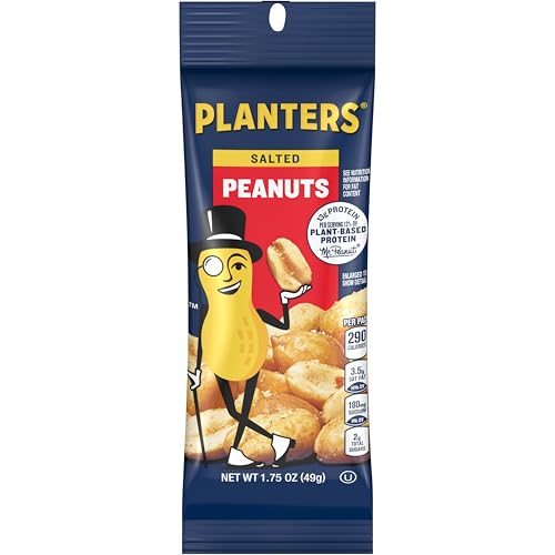 12 Pack PLANTERS Salted Peanuts Snack Bags