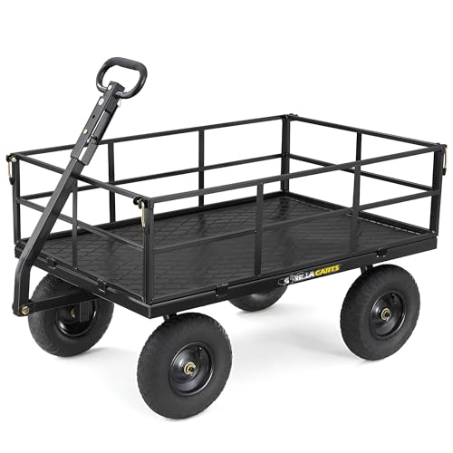 9 Cu Ft Gorilla Carts Steel Utility Wagon, 1200 lb