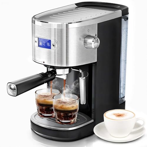 20 Bar Espresso Machine with Milk Frother, 45oz Tank