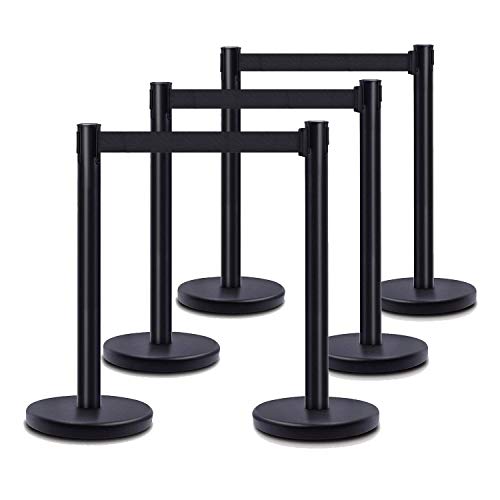 6 Pack Retractable Belt Crowd Control Stanchions