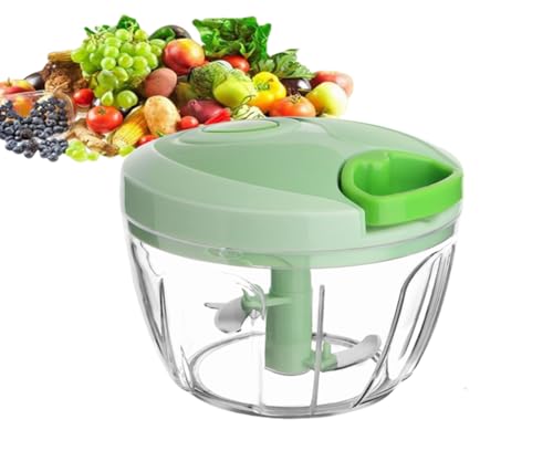 Manual Food Chopper with Container, Hand Pull String