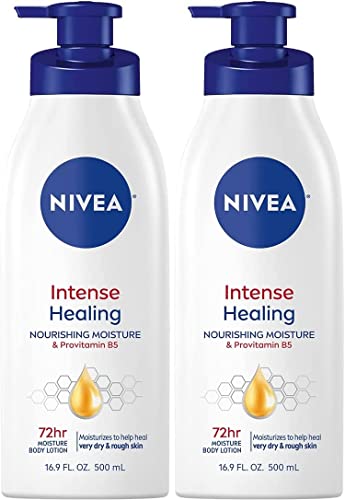 NIVEA Intense Healing Body Lotion, 72 Hour Moisture