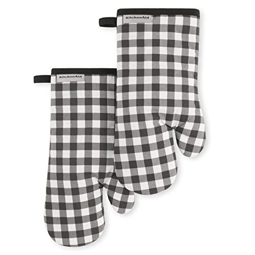 2 Pack KitchenAid Gingham Oven Mitts