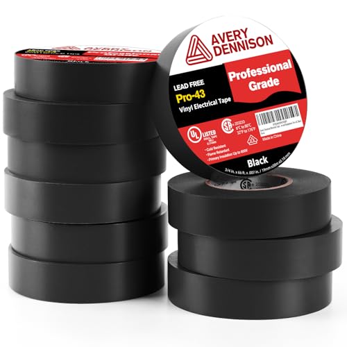 10 Pack Avery Dennison PVC Electrical Tape Rolls