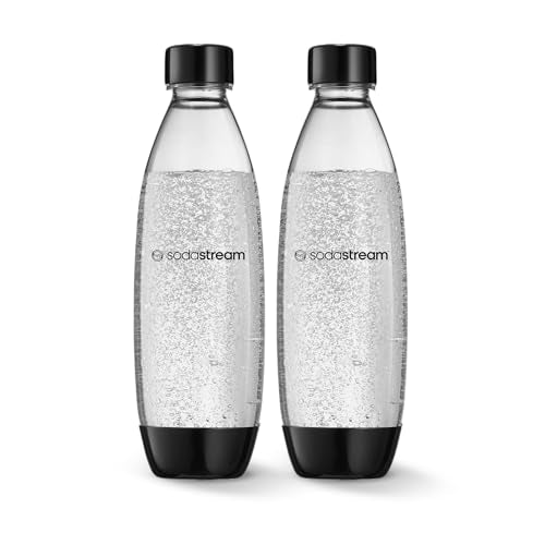 2 Pack SodaStream 1L Reusable Carbonating Bottles