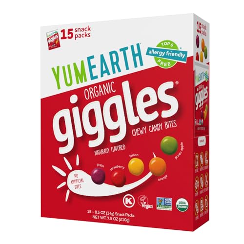 15 Pack YumEarth Organic Giggles Chewy Candy (OK)