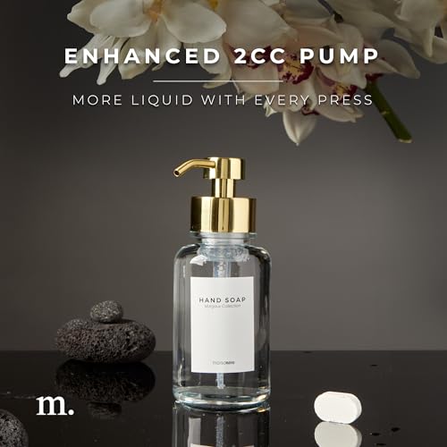2 Pack Glass Foaming Soap Dispenser with Pump