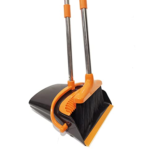 Extendable Long Handle Broom and Dustpan Set Combo