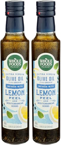 2 Pack Whole Foods Greek Lemon Herb Olive Oil 8.45oz
