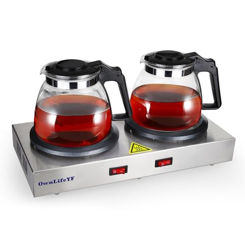 Double Coffee Carafe Warmer with 2 Burners