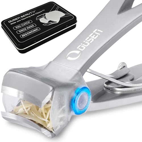 Anti-Splash Wide Jaw Nail Clippers for Thick Nails