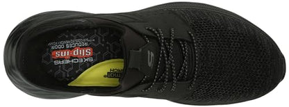 Skechers Men's Bungee Lace Slip-Ins, Black 8.5
