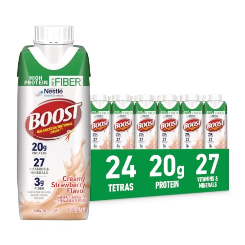 24 Pack BOOST High Protein Nutritional Shakes with Fiber (OU-D)