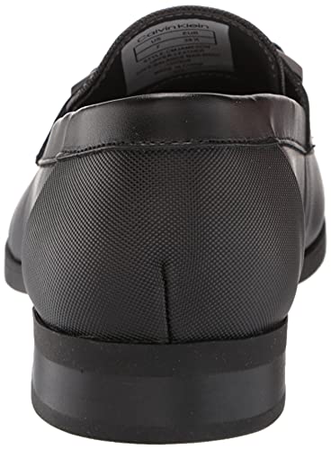 Calvin Klein Men's Black Leather Loafers, Size 8