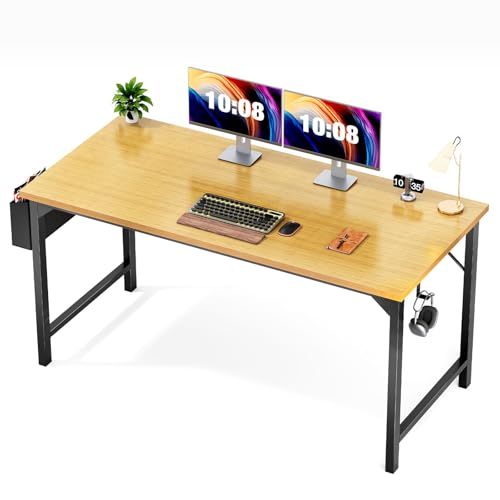 48-Inch Computer Desk with Storage Bag and Hooks