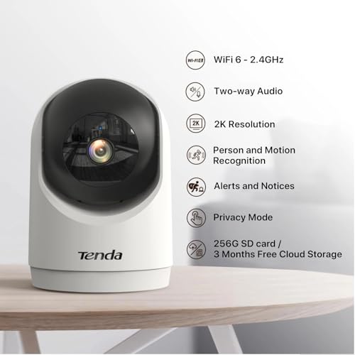 Tenda 2K WiFi Indoor Security Camera with Night Vision
