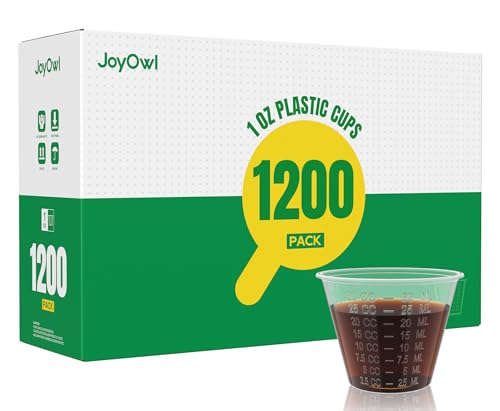 1200 Count 1 oz Disposable Plastic Medicine Cups