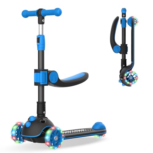 Gotrax Kids Kick Scooter with Seat and Light-Up Wheels