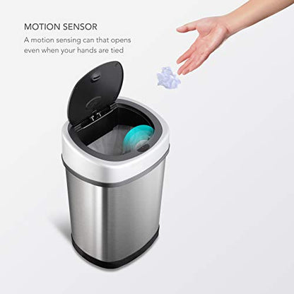 Ninestars Touchless Motion Sensor Trash Can Set