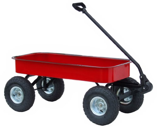Morgan Cycle Classic Steel Red Wagon with Rubber Air Tires