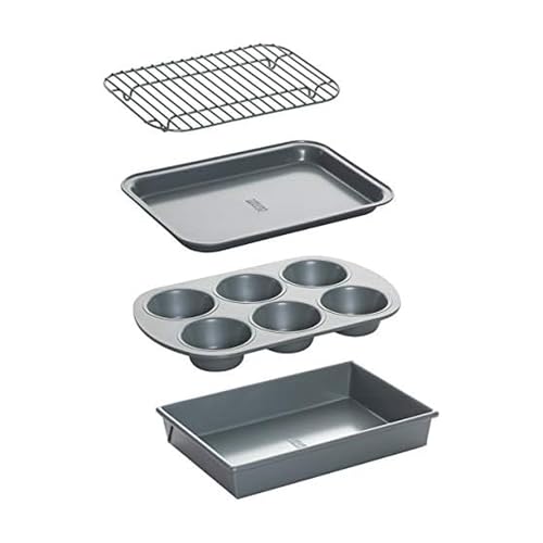 4 Piece Chicago Metallic Nonstick Toaster Oven Bakeware Set