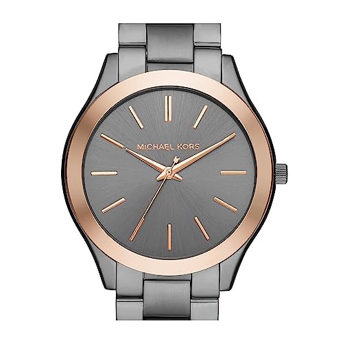 Michael Kors Slim Runway Three-Hand Gunmetal Stainless Steel Men's Watch (Model: MK8576)
