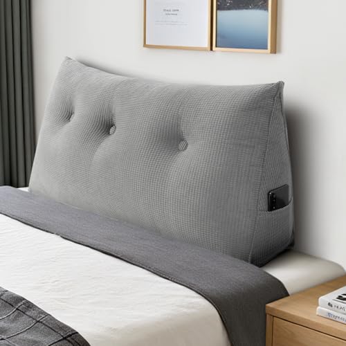 Twin Wedge Headboard Pillow with Removable Cover
