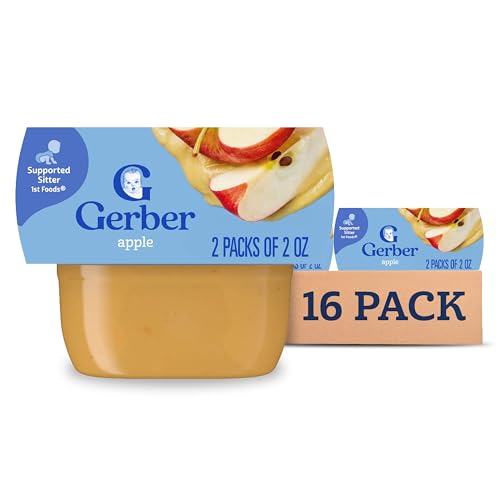 16 Pack Gerber Apple Baby Food Puree Stage 1