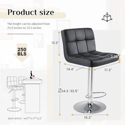 Set of 4 Counter Height Bar Stools